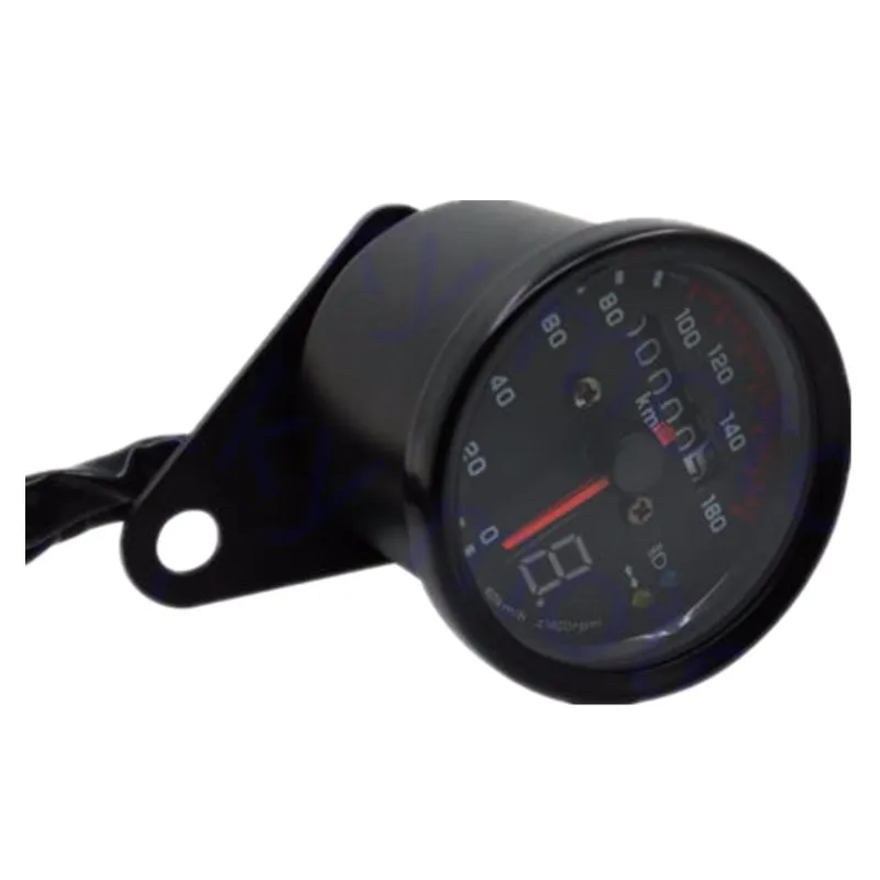 Универсальный черный двойной одометр спидометр со светодиодной подсветкой