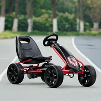 pedal go kart kids bike car ride on toys w4 wheels and adjustable seat black