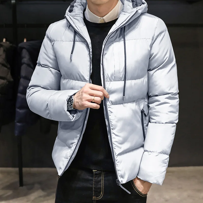 Новая повседневная мужская куртка утолщенная теплая хлопковая Мужская пальто