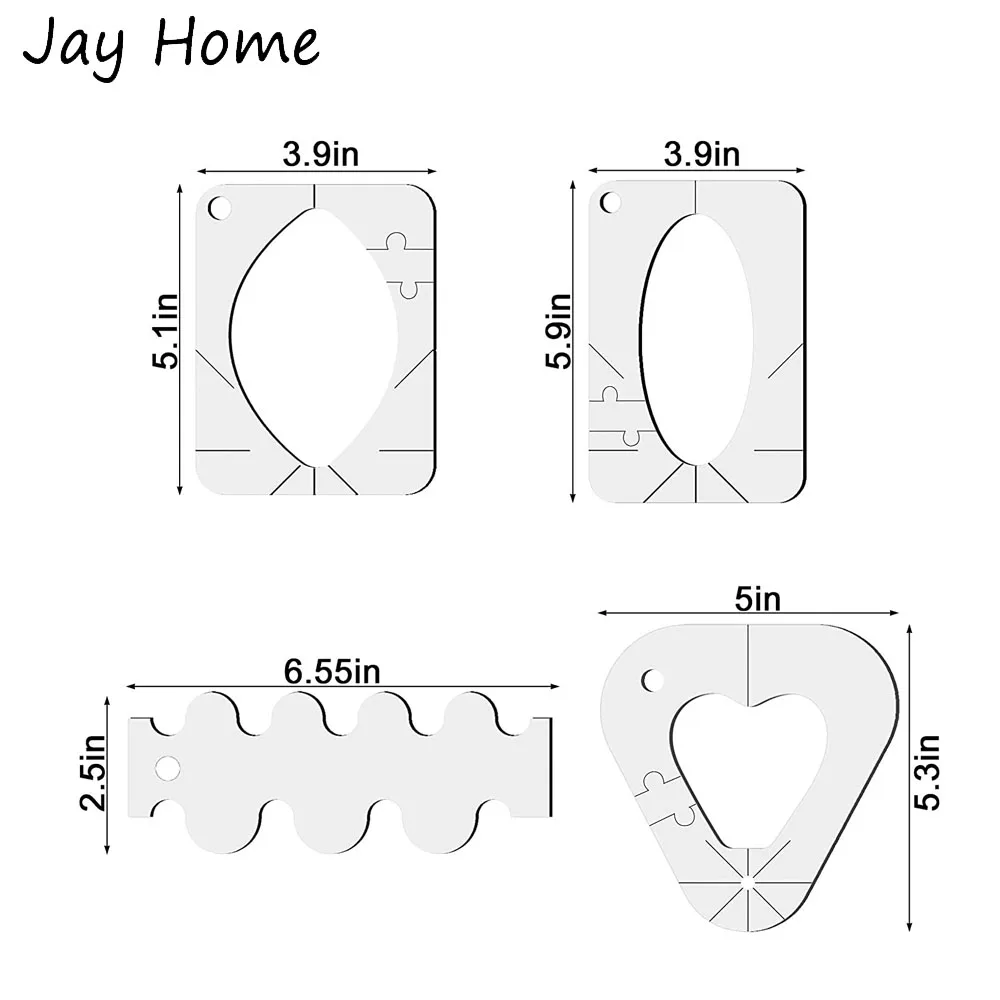 6 шт. лоскутное шаблонная линейка Сделай Сам Акриловые Швейные Инструменты Kit
