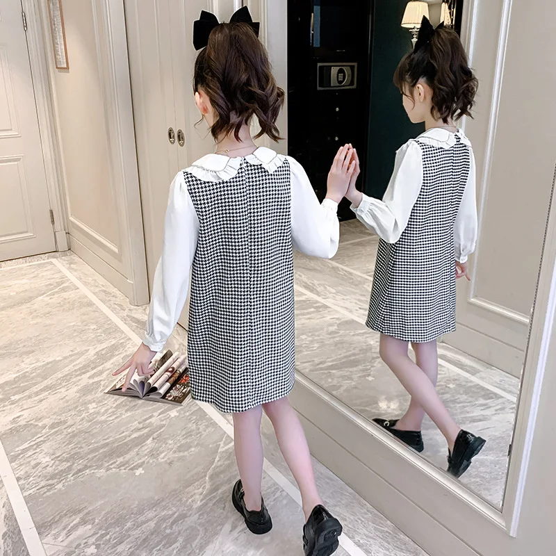 

Girls dress spring 2021 new Korean children's small fragrance children's spring and autumn princess dress