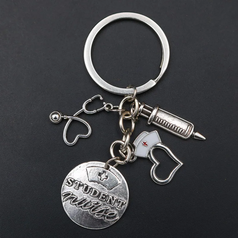 Творчески медицинский Стиль брелок больница Шарм скорой помощи стетоскоп шприц
