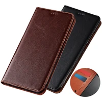 genuine real leather magnetic holster card holder cases for oppo realme gt 5grealme 8realme 8 pro 4grealme 8i phone bag cover