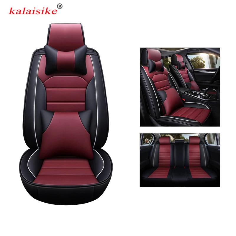 kalaisike leather universal car seat covers for Kia cerato ceed sportage spectra K2 K4 K5 sorento picanto rio K3 auto styling | Автомобили