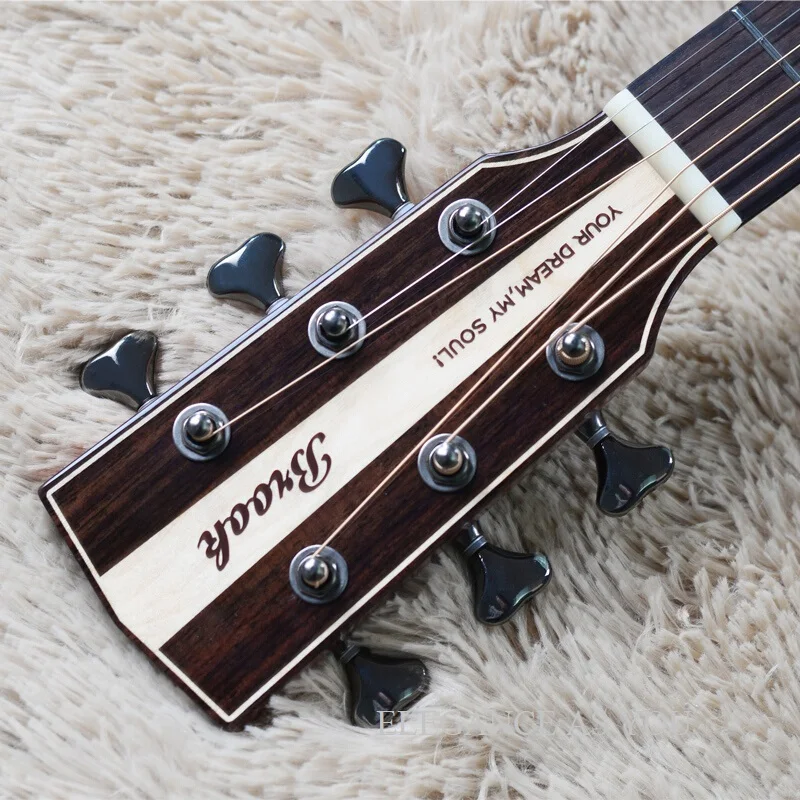 Fingerstyle Mahoga Акустическая гитара из цельного дерева 40 дюймов народная гитара деревянная гитара 40 дюймов OM гитара яркий светильник поверхность краски