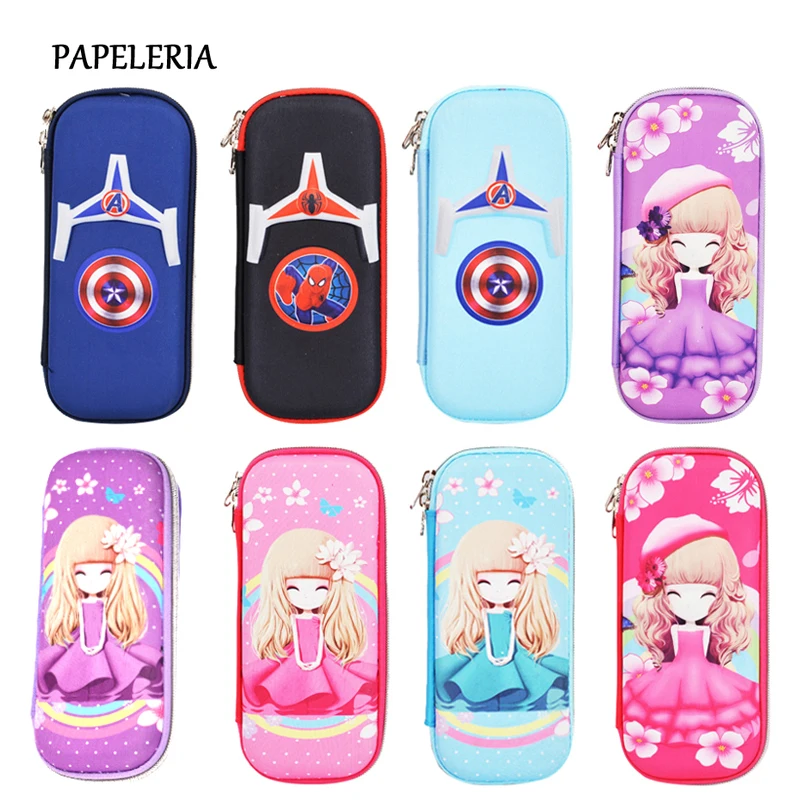 Милый чехол для карандашей большой емкости мальчиков футляр с героями