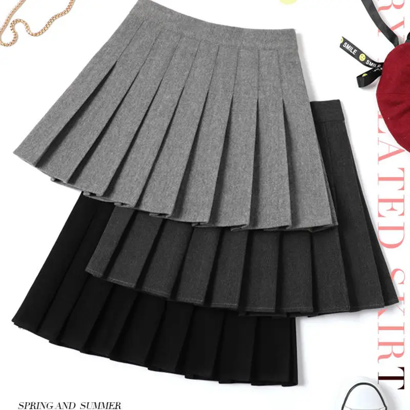 

Женская плиссированная юбка Мао, осень/зима 2021, новая Корейская версия с завышенной талией, тонкая трапециевидная маленькая юбка