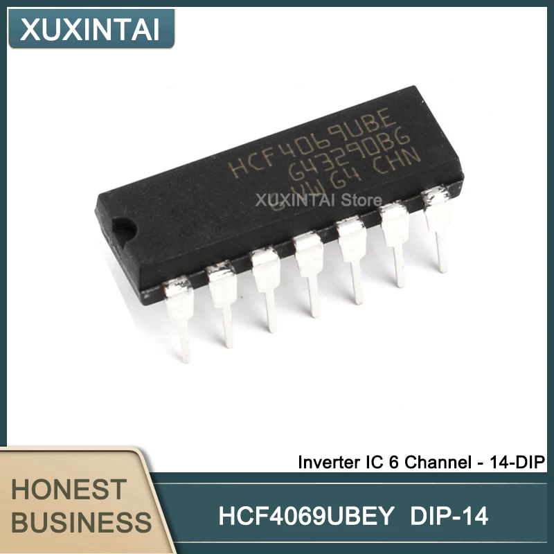 

50Pcs/Lot HCF4069UBEY HCF4069UBE Inverter IC 6 Channel - 14-DIP