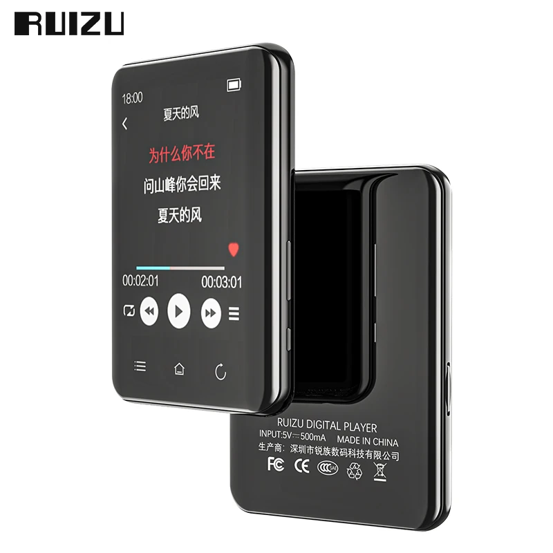 2021 новые RUIZU D66 Bluetooth MP3 плеер с 2 8 дюймов сенсорный экран Экран 16G/32G без потерь