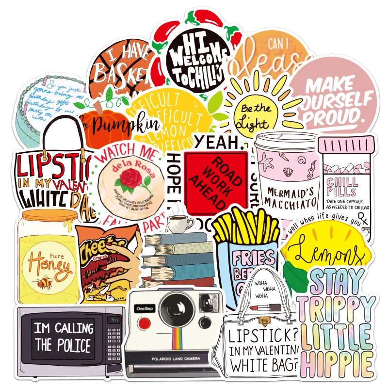 100 шт./компл. наклейки Vine для холодильника мотоцикла телефона скейтборда ноутбука