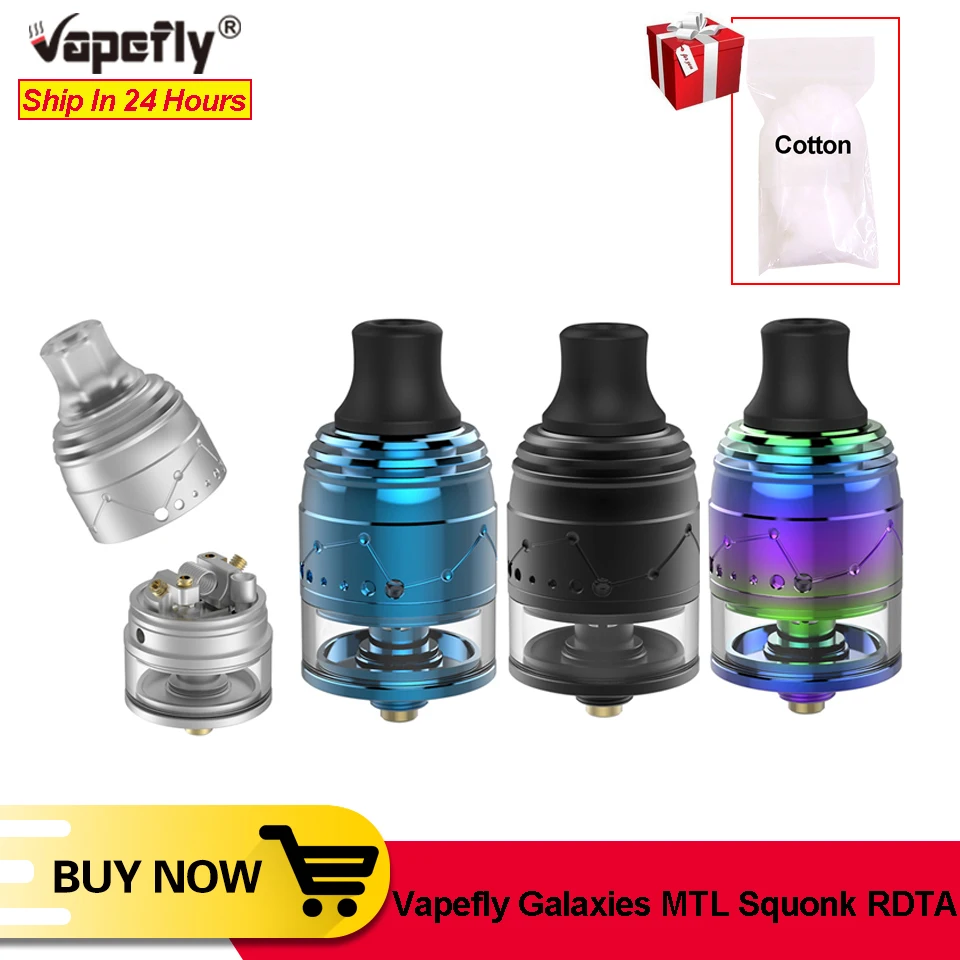 Оригинальный vapefly Galaxy MTL Squonk RDTA 22 2 мм бак для электронной сигареты мл емкость 510