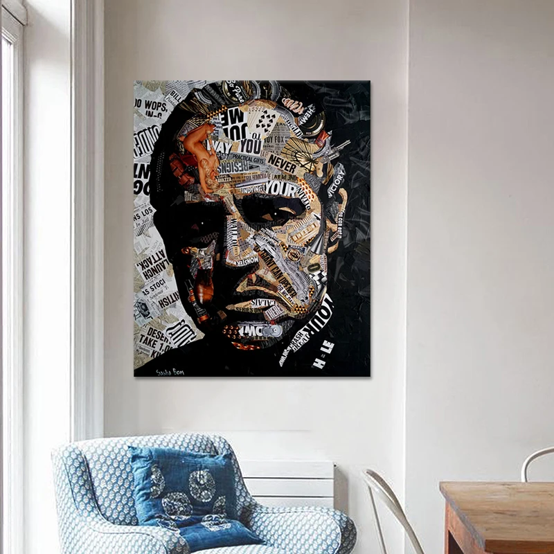 

Modern Graffiti Godfather Portrait Art Posters and Prints Canvas Paintings Wall Art Pictures for Living Room Decor