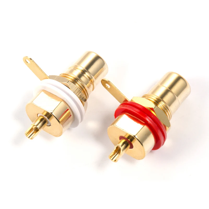 1 шт. позолоченный медный гнездовой разъем RCA для монтажа на панели | Электроника