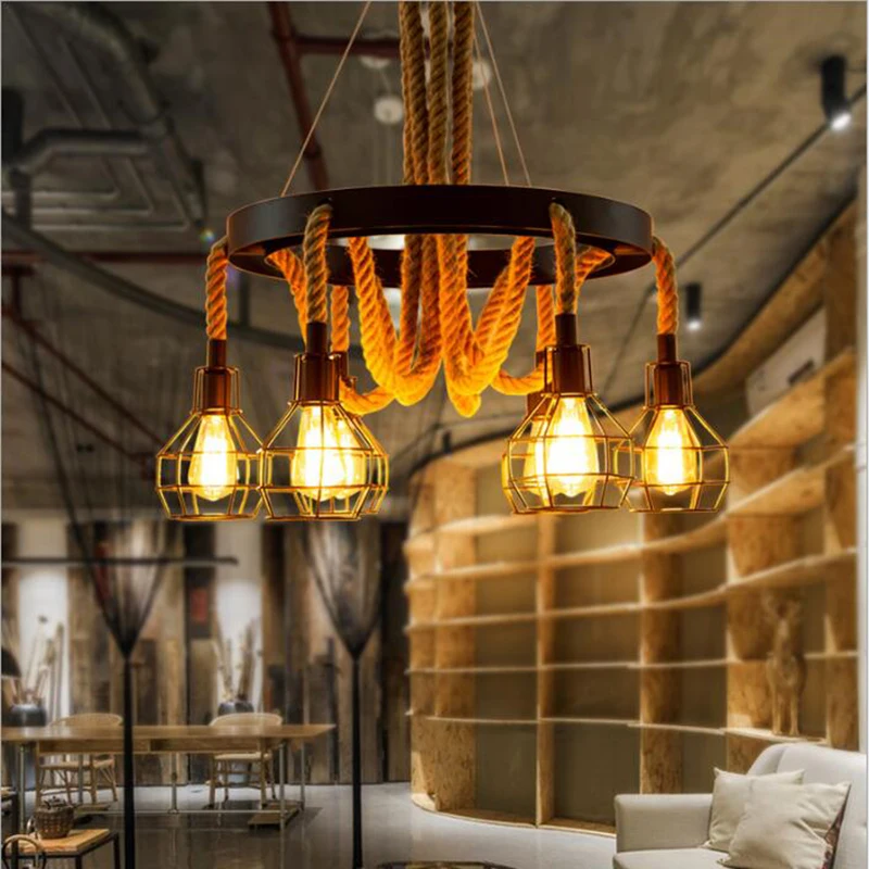 Retro Pendant Lights Industrial cage kerosene lamp hanglampen Loft light American Style metal lampshade Fixtures Kitchen lamp|industrial cage|metal