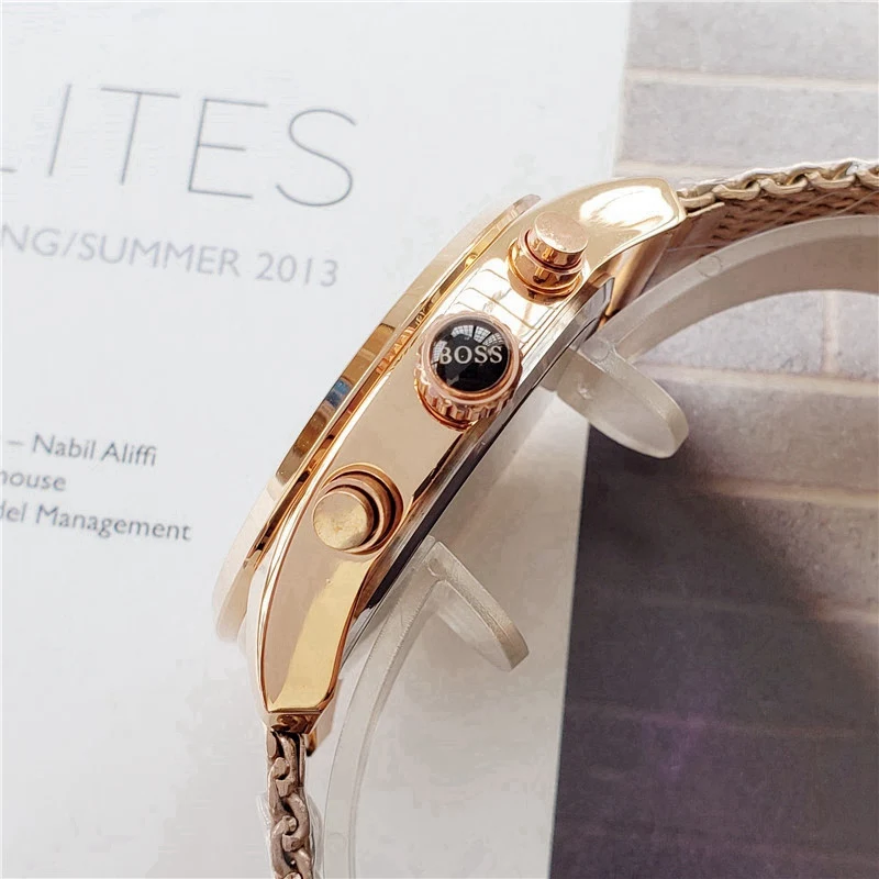 

AAA luxury brand men BOSS watch fashion Chronograph Wristwatches quartz 40mm dial clocks Stainless Steel strap reloj hombre