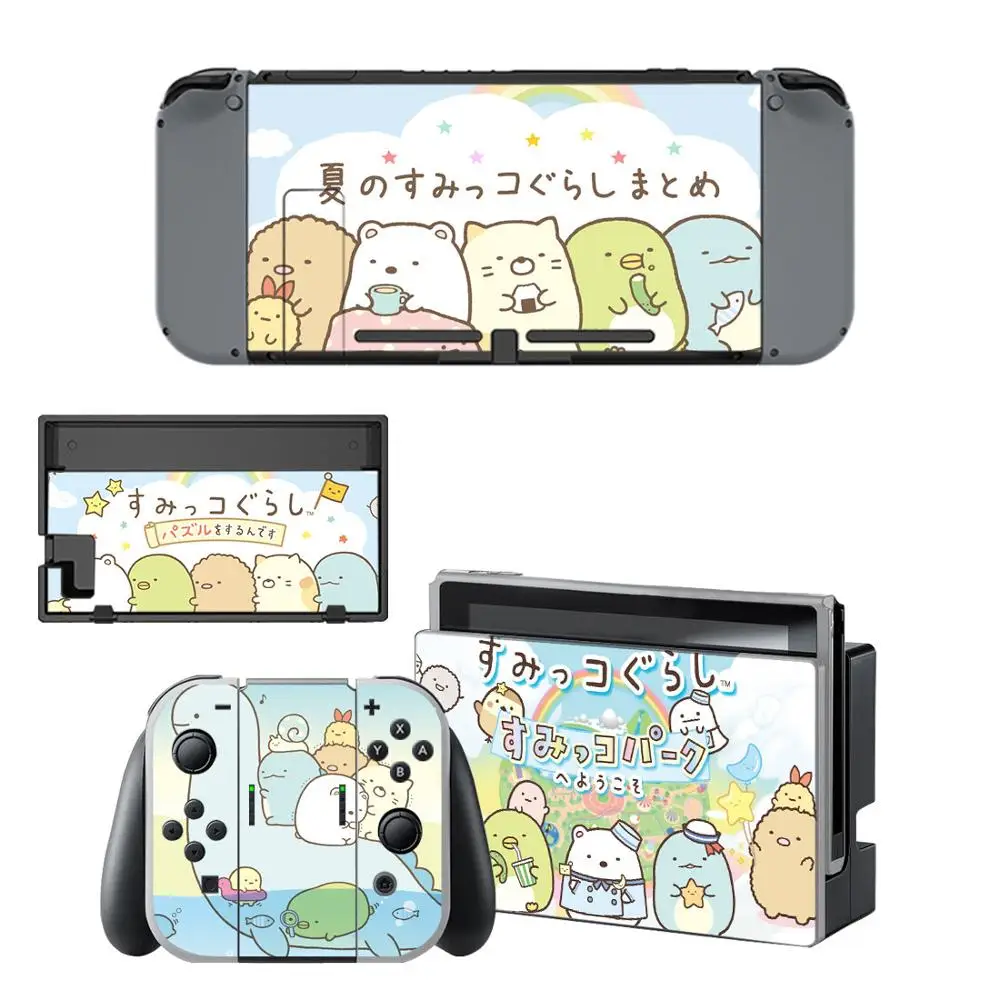 Виниловые наклейки для защиты экрана Sumikko Gurashi консоли Nintendo Switch NS + контроллер