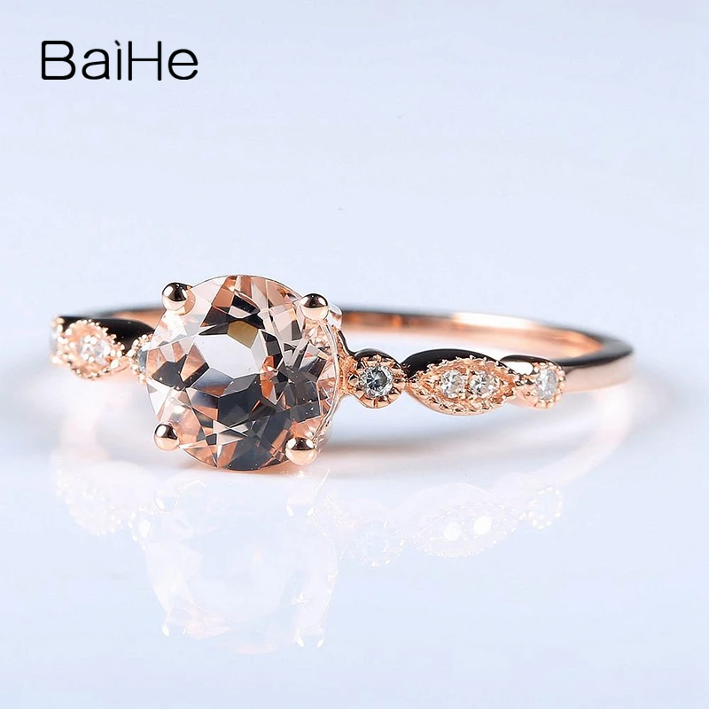 Женское однотонное обручальное кольцо из розового золота 10 к с натуральными