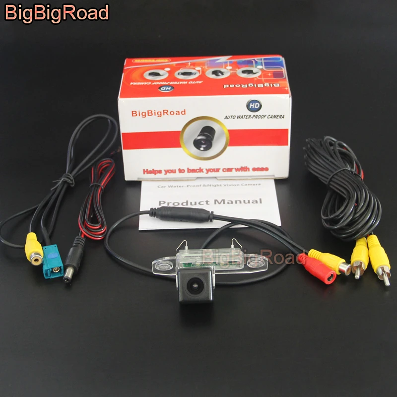 

BigBigRoad Car Rear View Reverse Camera For Volvo V70 2006~2013 XC70 2007~2013 Parking Back Up Original Screen Camera