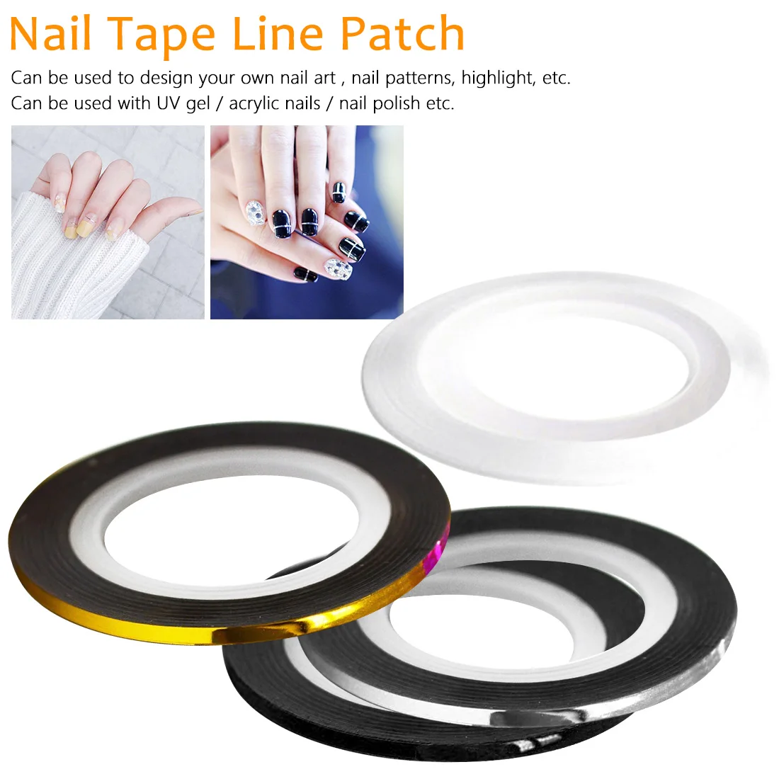 1 шт. мм 2 3 рулон для красоты стикер зачистки лента нейл арта серебристые