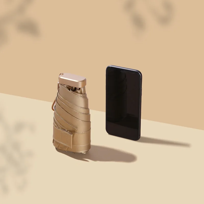 Ultralight Mini Flat Umbrella Portable Six Folding Clear Rain Women Small Men Kids Sun Protect Anti UV Parasol | Дом и сад