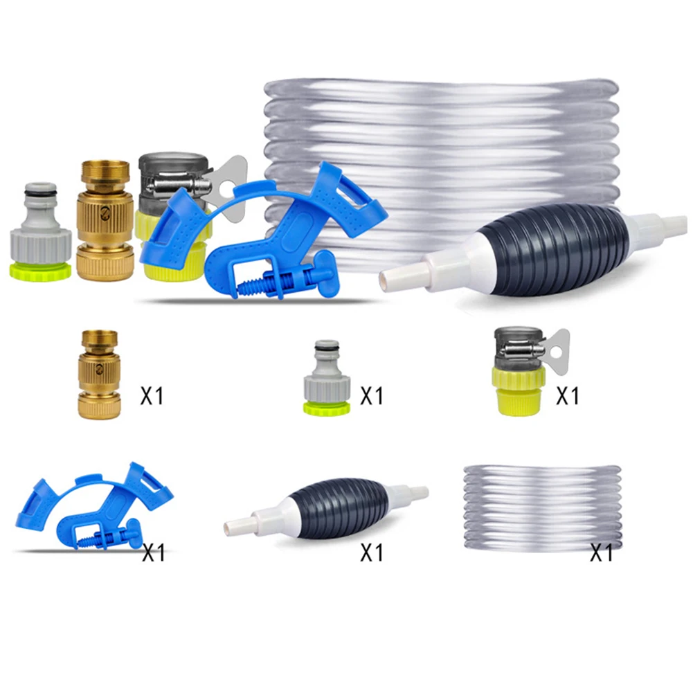 

Aquarium Manual Squeeze 5 In 1 Fish Tank Niet-giftig Useful Cleaner Kit Water Changer