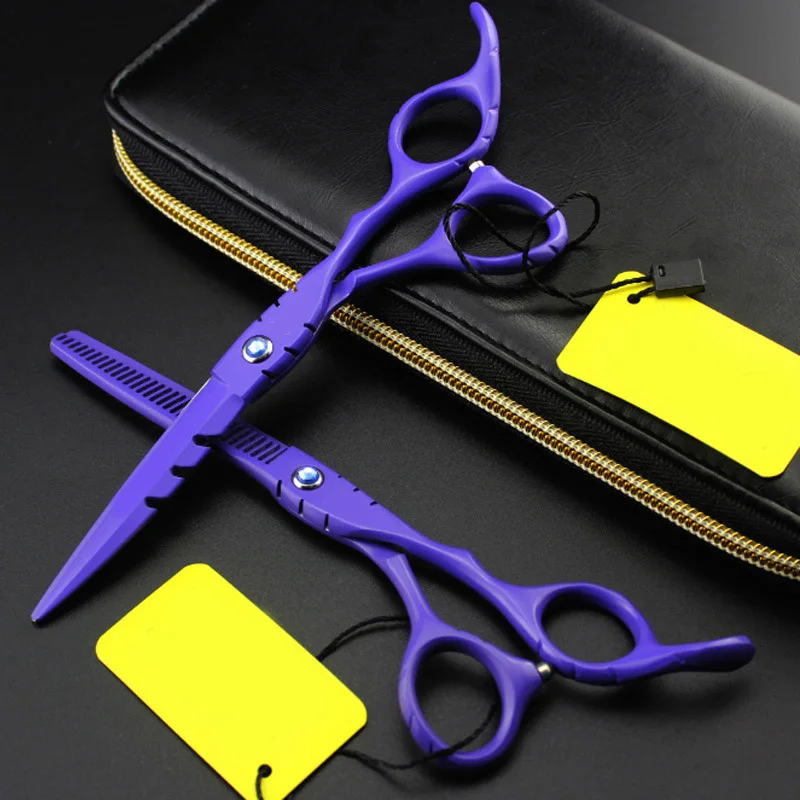 Парикмахерские ножницы 6 0 дюйма 4 цвета профессиональные для стрижки филировки