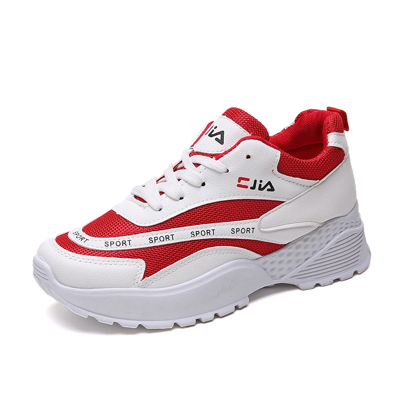 Красный Лидер продаж; Брендовая женская спортивная обувь; tenis feminino; женская обувь для тенниса; женские устойчивые спортивные кроссовки для фитнеса; кроссовки - Цвет: Красный