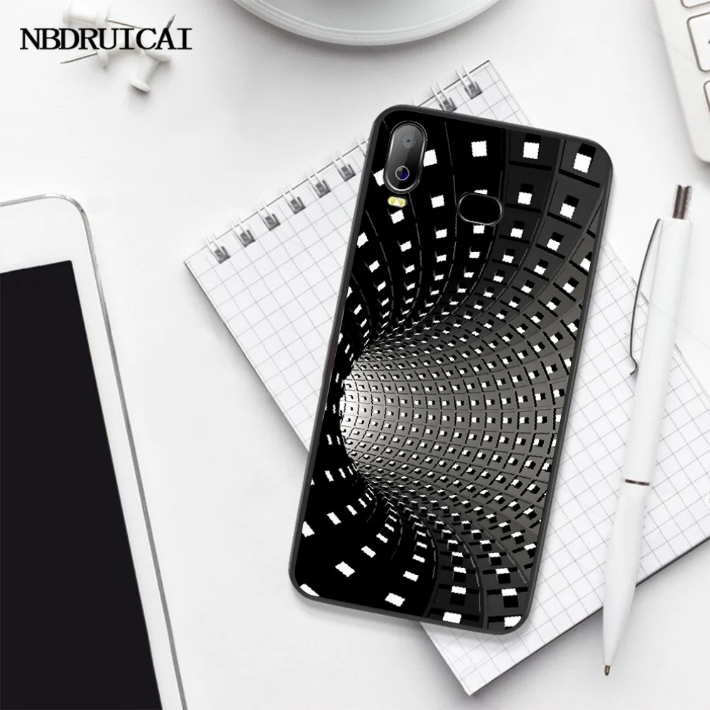 NBDRUICAI черно-белая полоса черный ТПУ мягкий резиновый чехол для телефона Samsung A10 A20