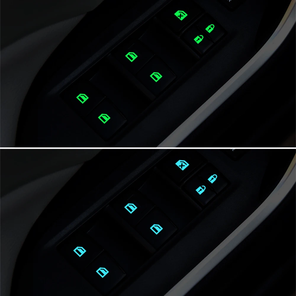 Автомобильная светящаяся наклейка на дверь и окно для кнопки подъема Seat FR leon mk3 mk2