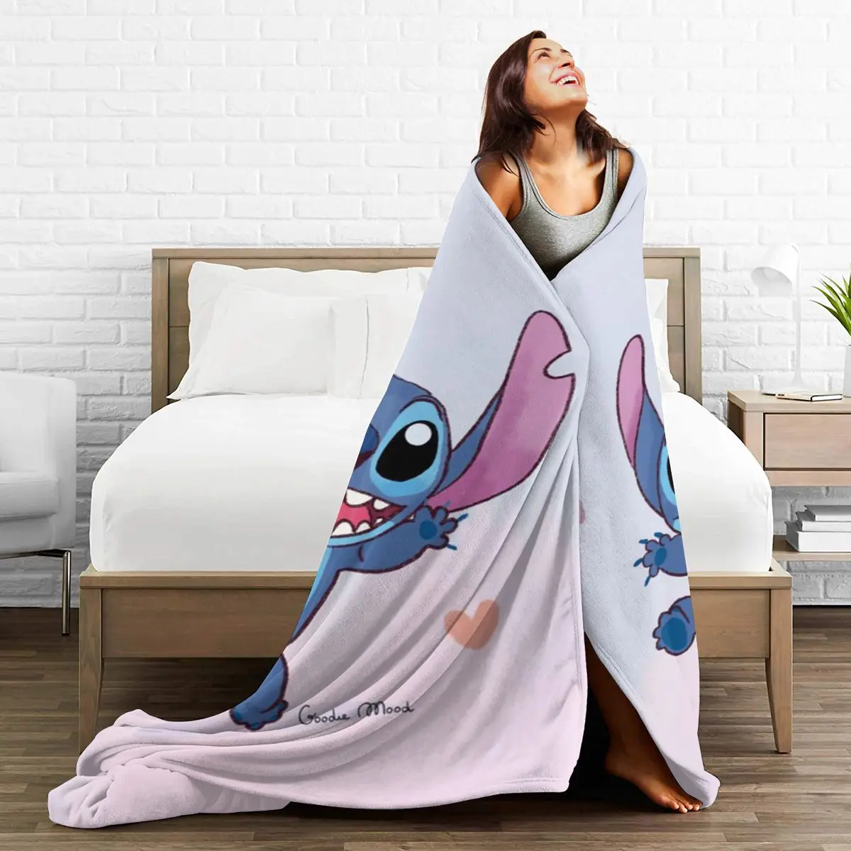 

3D Printed stitchs anime blanket flannel Family Blanket Throw Blanket on Bed Sofa Bedding plaid throw blanket N01