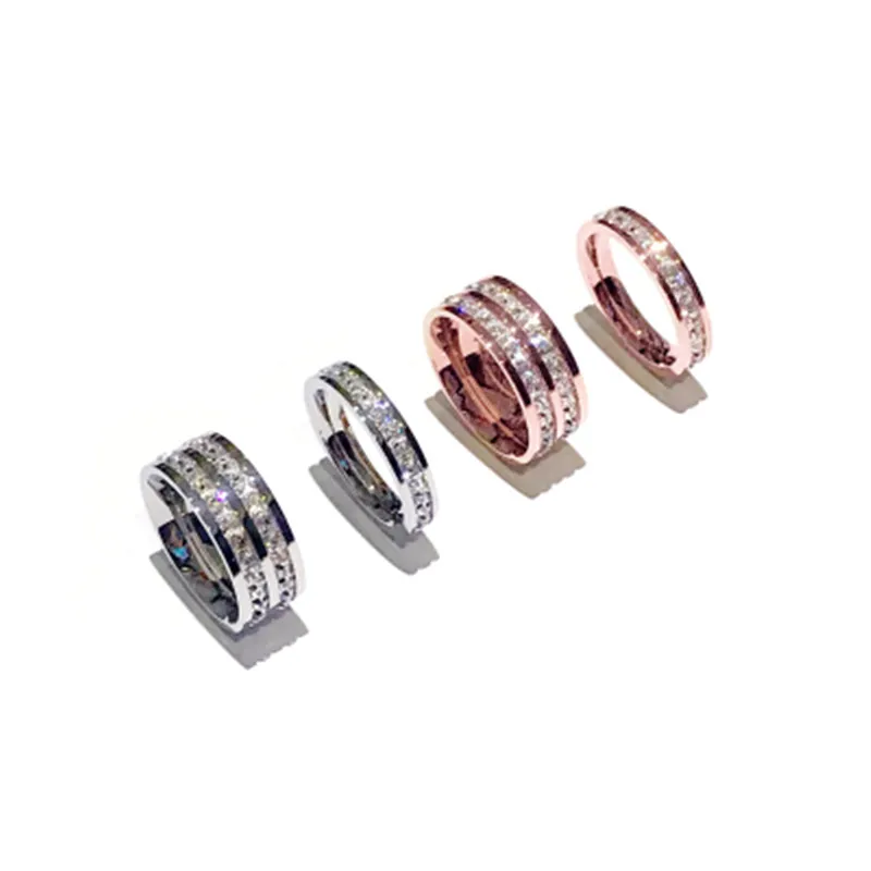 YUN RUO великолепное кольцо с кубическим цирконием свадебное розовое золото модные