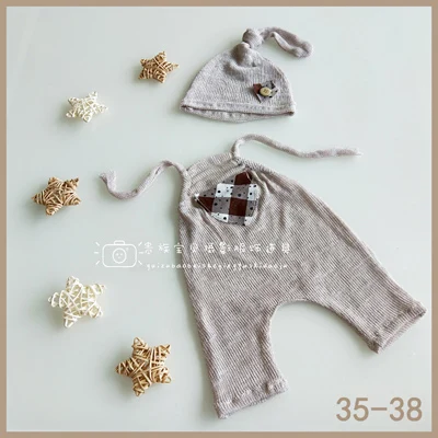 set 9 Шапочка для маленьких мальчиков и девочек+ комбинезоны, Одежда для новорожденных, одежда для выпускного, наряд для фотосессии, аксессуары для фотосессии - Цвет: set 9
