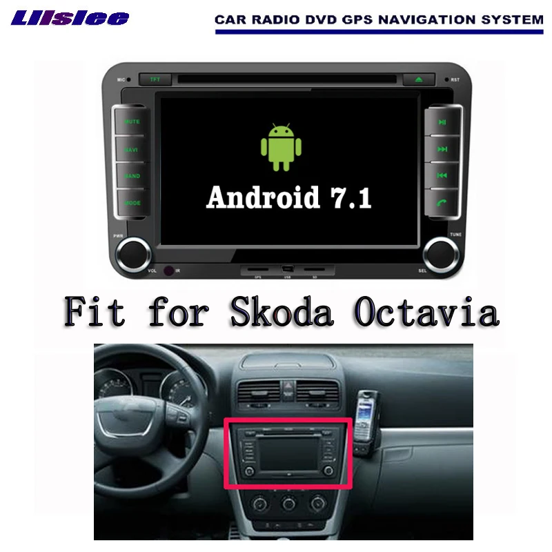 Liislee Android 7 1 2G RAM для Skoda Octavia 2013 ~ 2016 автомобильный Радио Аудио Видео Мультимедиа DVD