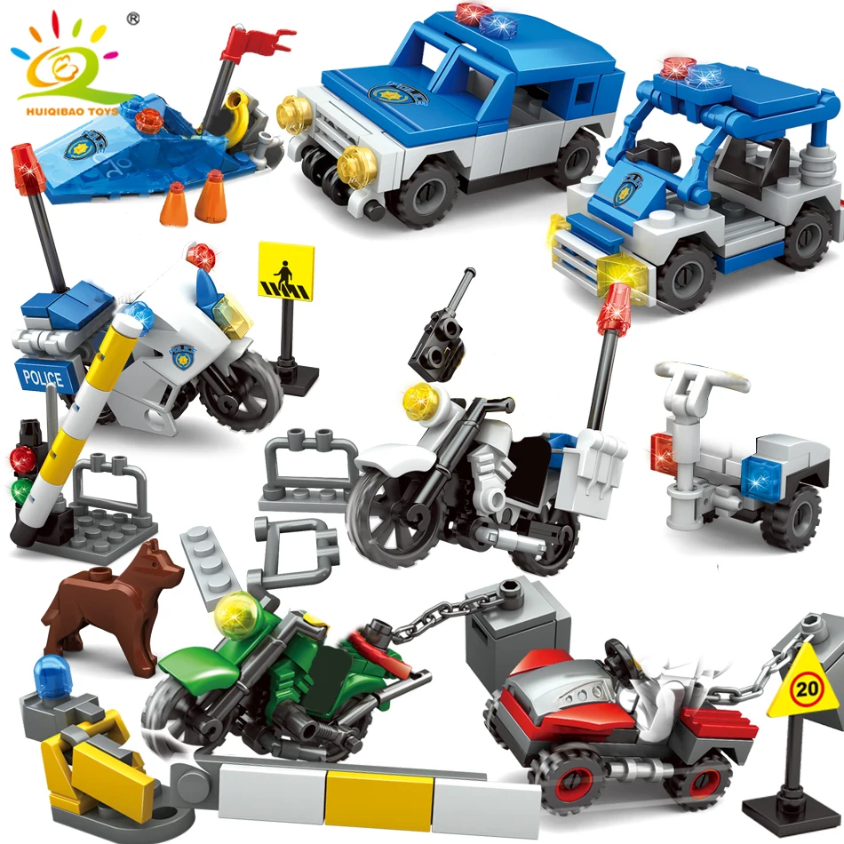 355 шт. Детский конструктор патруль городской полиции|Блочные конструкторы| |
