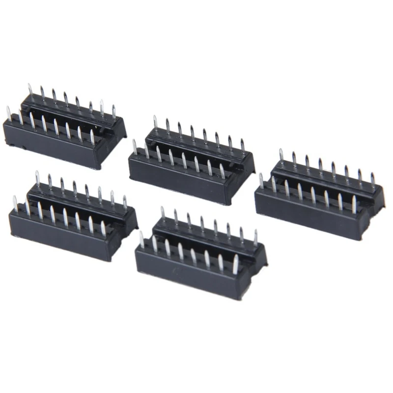 HFES 5X16 Pin DIP IC Socket 16 адаптер Черный|Вилки с розеткой| |