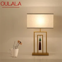 oulala modern table lamp design led table desk light fabric home decorative for bedroom living room