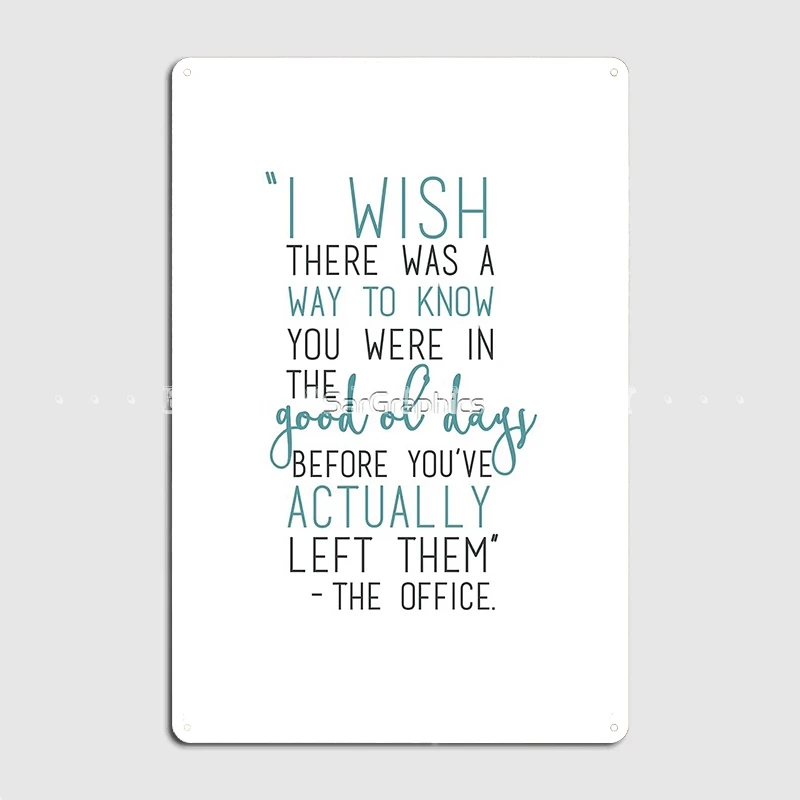 

Офисный металлический постер с табличкой Good Ol' Days