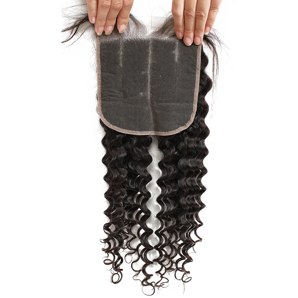 Бразильские волосы mobot 6x6 кружевные с детскими волосами глубокая волна пряди