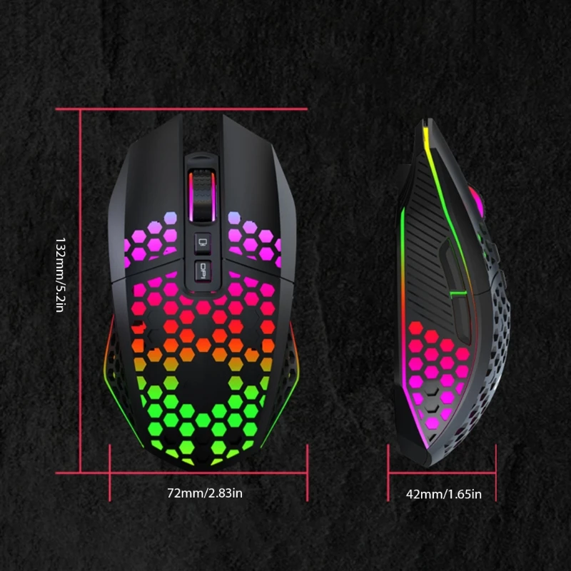 

One-Click To Return To The Desktop Support 8 Game Keys While Charging Wireless Mouse Hole Hollow And Light-Emitting