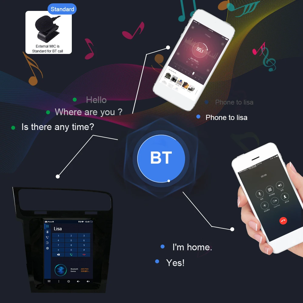 Автомагнитола для Volkswagen Golf 7 мультимедийный плеер с вертикальным экраном 2013-2015 GPS