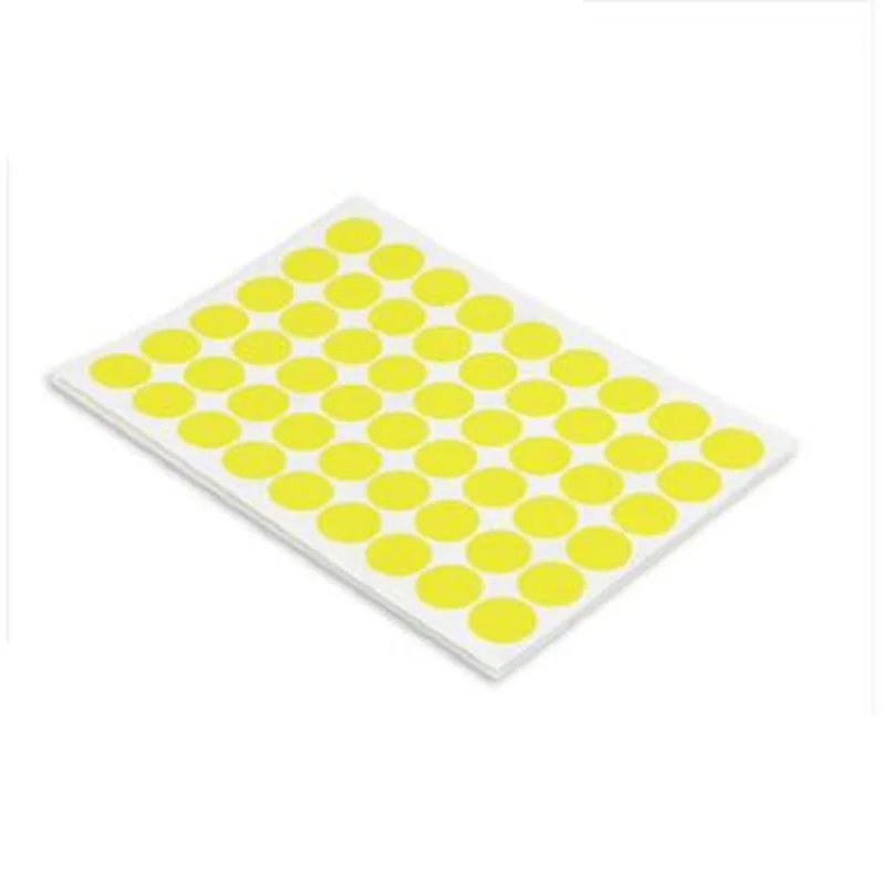 50 Sheet  Yellow  Round Sticker For Laser Inkjet Printer Paper A4 Matte Paper Self Adhesive Label