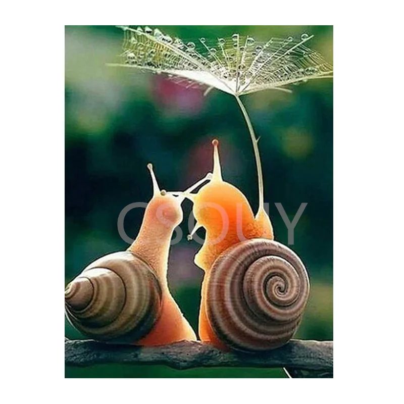 5D алмазная живопись сделай сам вышивка крестиком влюбленная улитка