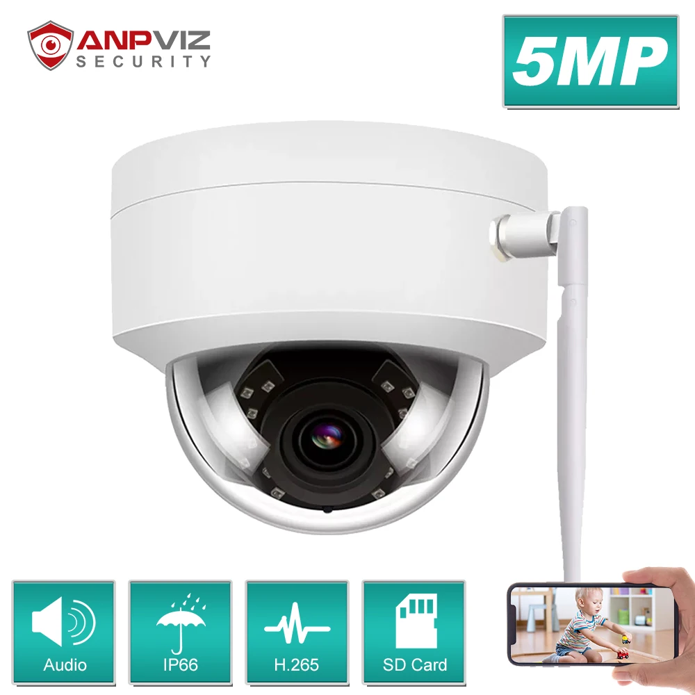 IP камера Anpviz 5 МП Wi Fi встроенный микрофон|Камеры видеонаблюдения| |
