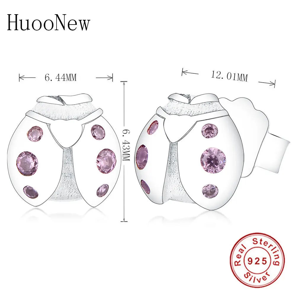 Женские серьги-гвоздики божья коровка из серебра 2019 пробы | Украшения и