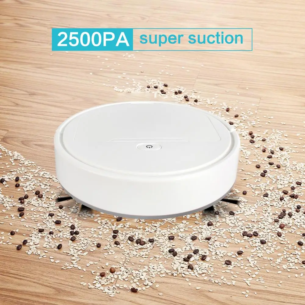 

Auto 3-In-1 Smart Vacuum Cleaner Robots Sweeper Wet Mop Multifunctional Wiper Robotors Dry Wet Floor Sweeping USB Rechargeable