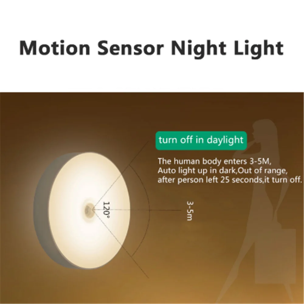 6LED Night Light PIR Infrared Motion Sensor Lamp for Children Magnetic Wall Cabinet Stairs LED | Лампы и освещение