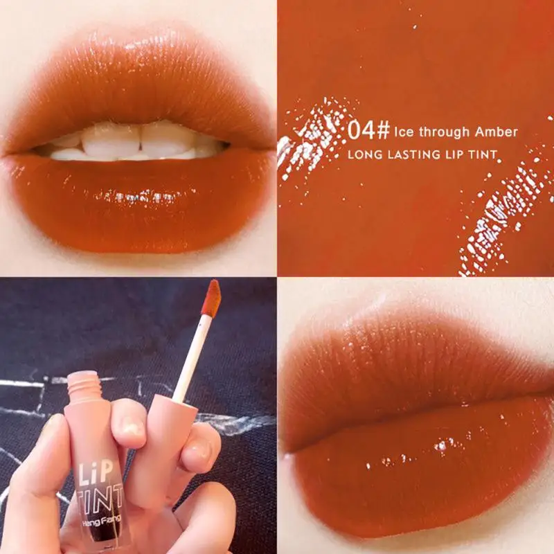 

Hengfang Mirror Lipstick Lip Gloss Matte Red Tint Lips Makeup Long Lasting Water Mirror Lip Glaze Waterproof Lipsticks Cosmetic