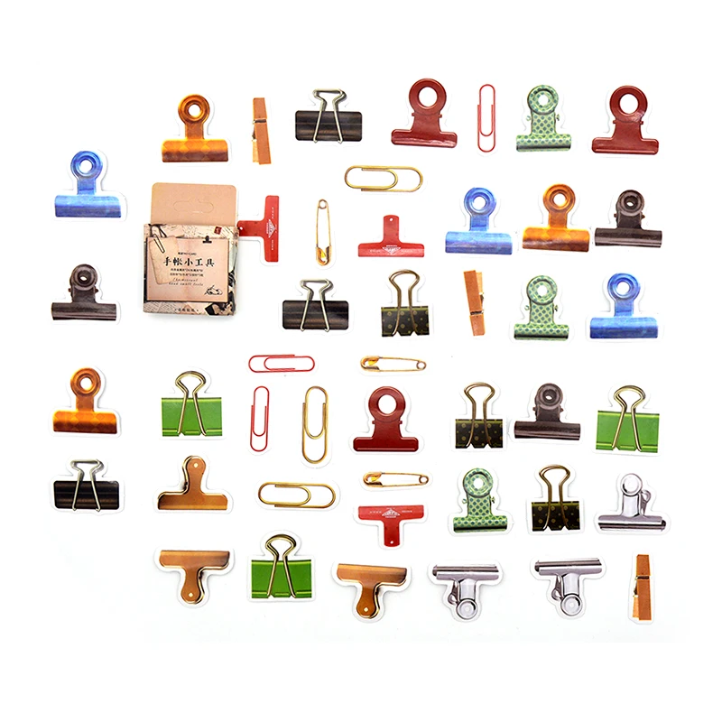 45pc/pack Decorative clips DIY washi Stickers Scrapbooking Stick Label Diary Stationery Album Journal Sticker Kawaii School | Канцтовары