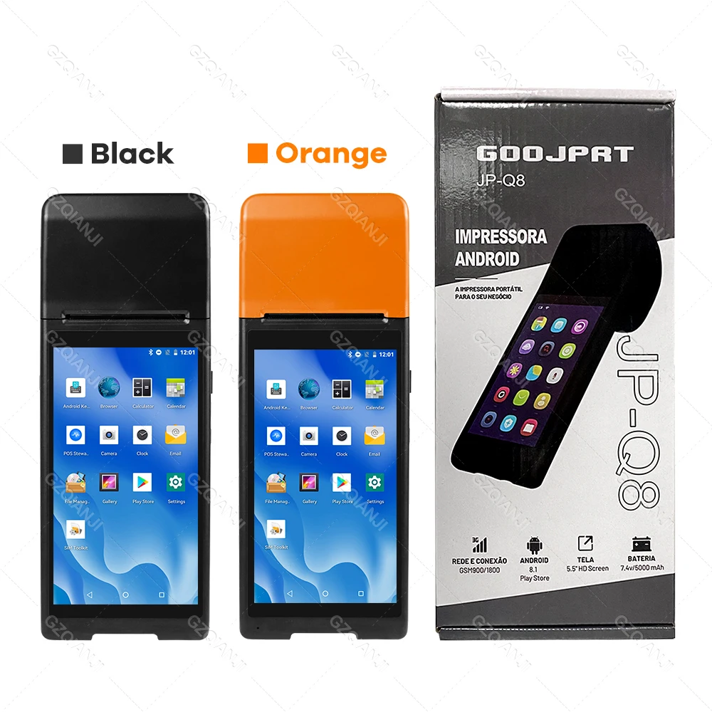 Портативный терминал POS Q8 3G Wi-Fi 58 мм Термальный чековый принтер Android 8 1 для Loyverse