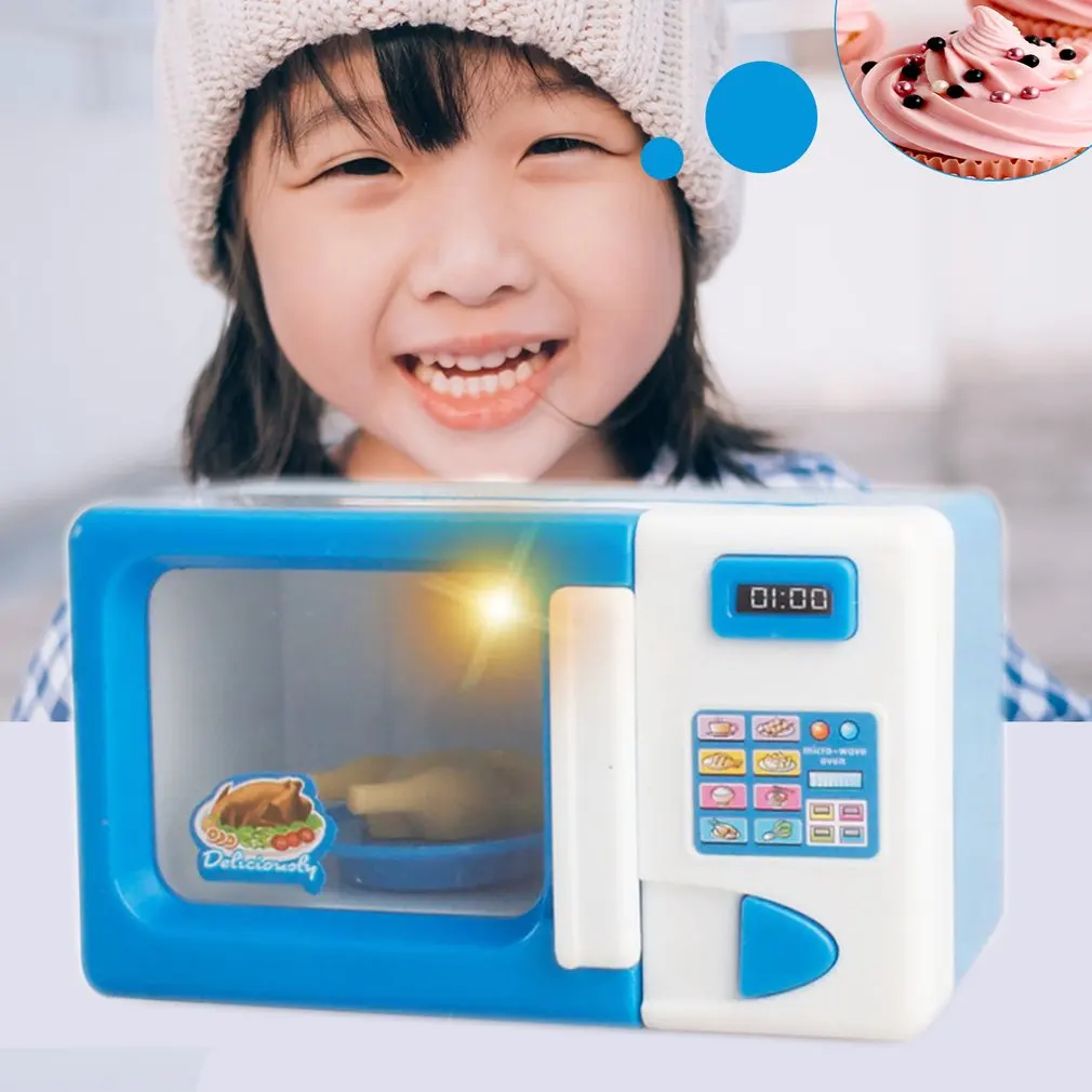 

New Microwave Oven Pretend Play Appliance Children Pretend Play Kitchen Toys Household Appliances Toys For Kids Boys Girls Toys